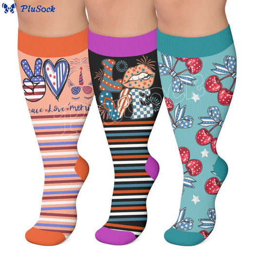 Chaussettes de compression grandes tailles pour la fête de l'Indépendance - image 0