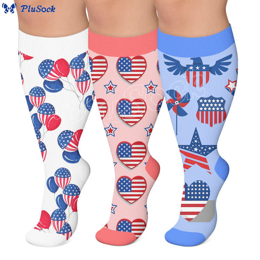Chaussettes de compression Free America grandes tailles - image 0