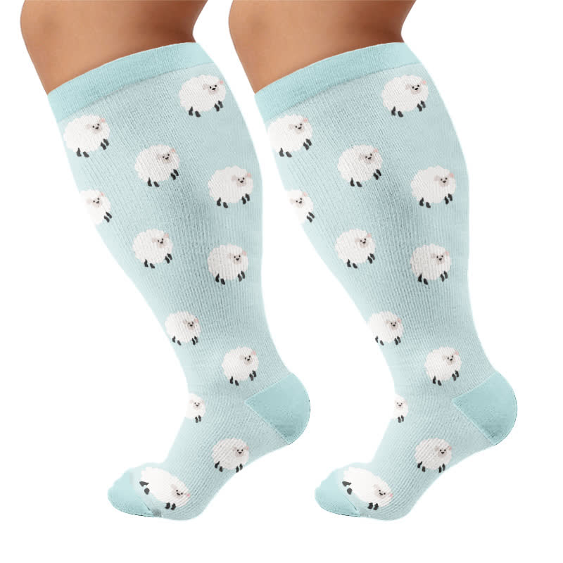 Chaussettes de compression grande taille pour moutons, chiens et lapins - Vert (1 paire) - 4XL - image 9
