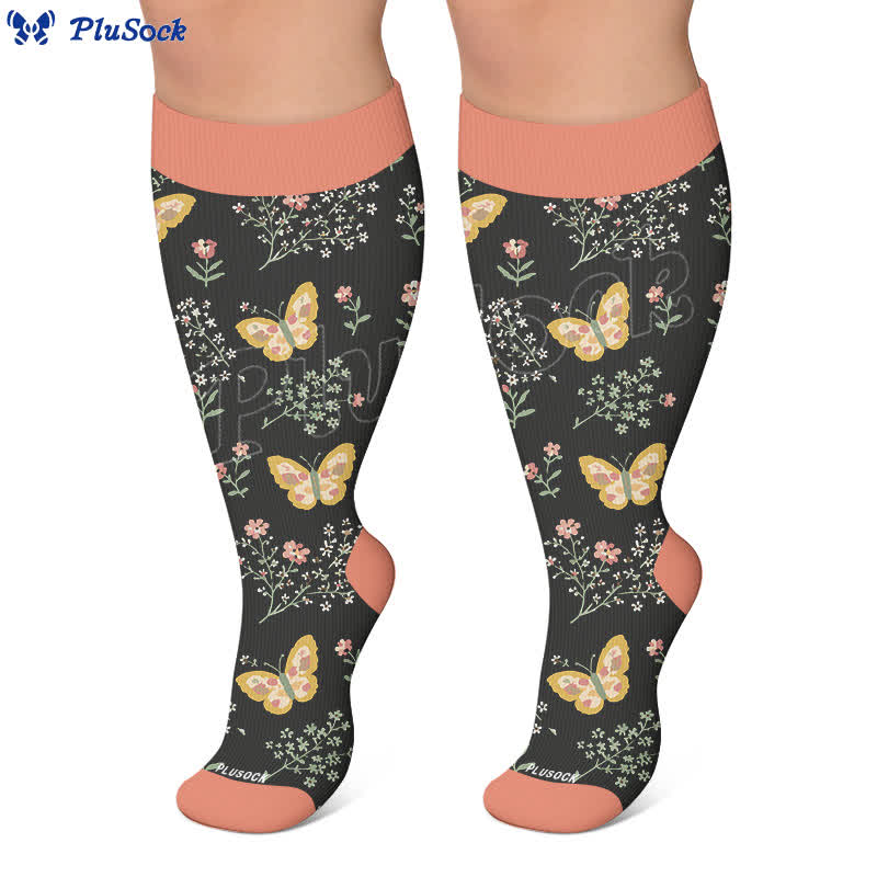 Chaussettes de compression papillon Dreamy Cats grandes tailles - image 7