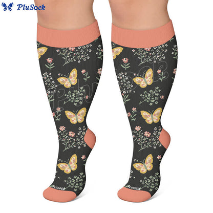 Chaussettes de compression papillon Dreamy Cats grandes tailles - image 7