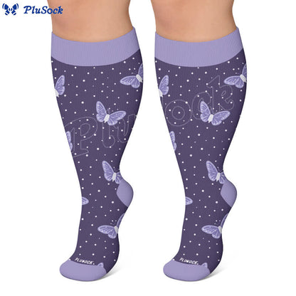 Chaussettes de compression papillon Dreamy Cats grandes tailles - image 6