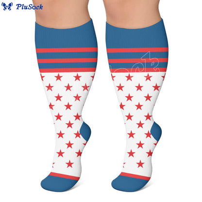 Chaussettes de compression rétro patriotiques grandes tailles - image 6