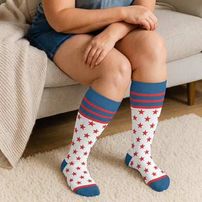 Chaussettes de compression rétro patriotiques grandes tailles - image 2
