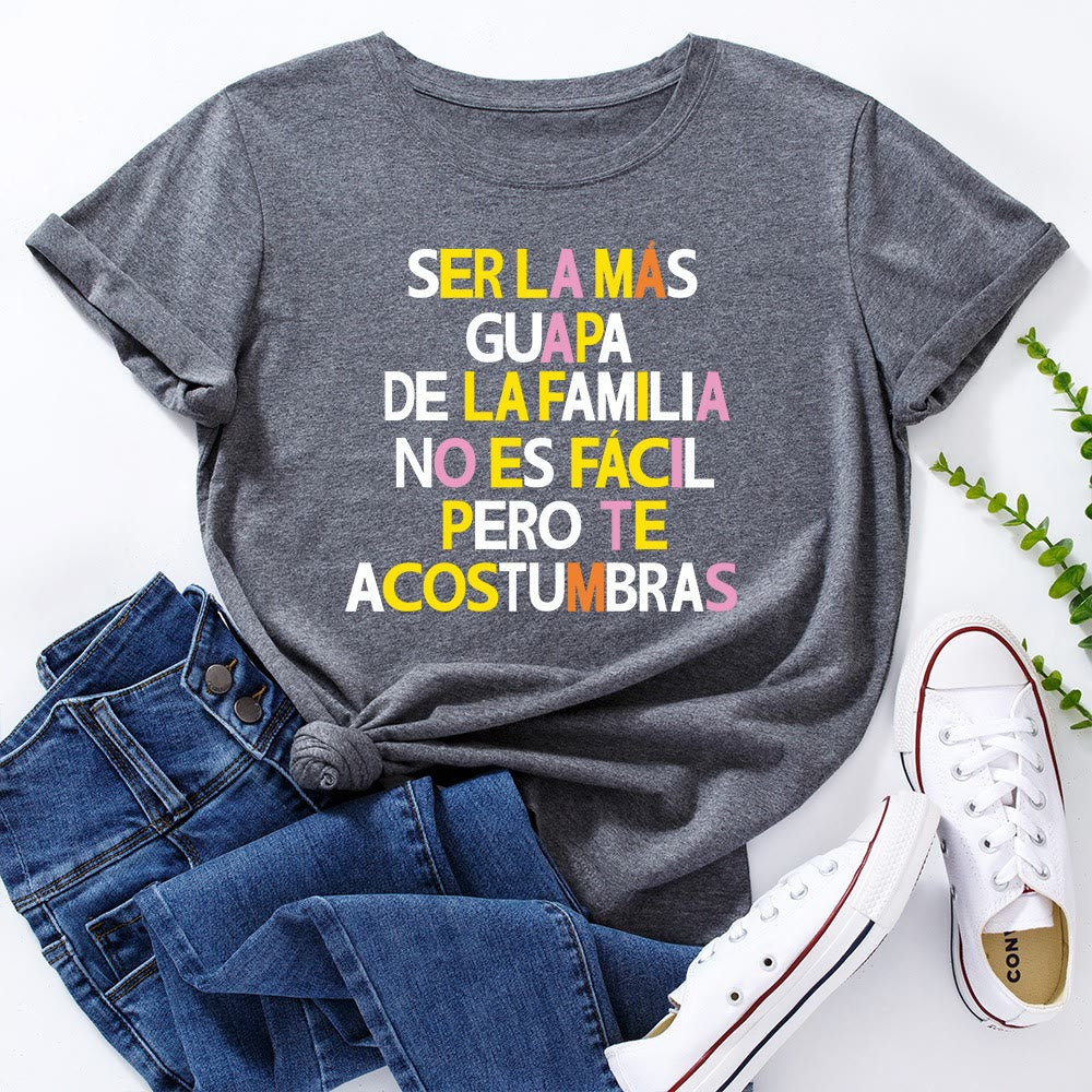 T-shirt grande taille à imprimé créatif avec lettres - Gris foncé - 5XL - image 6