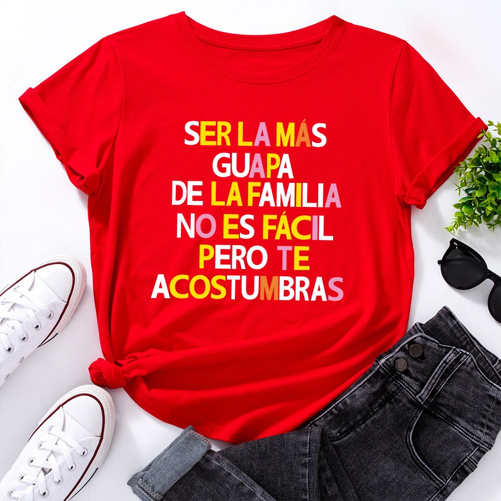 T-shirt grande taille à imprimé créatif avec lettres - Rouge - 5XL - image 1