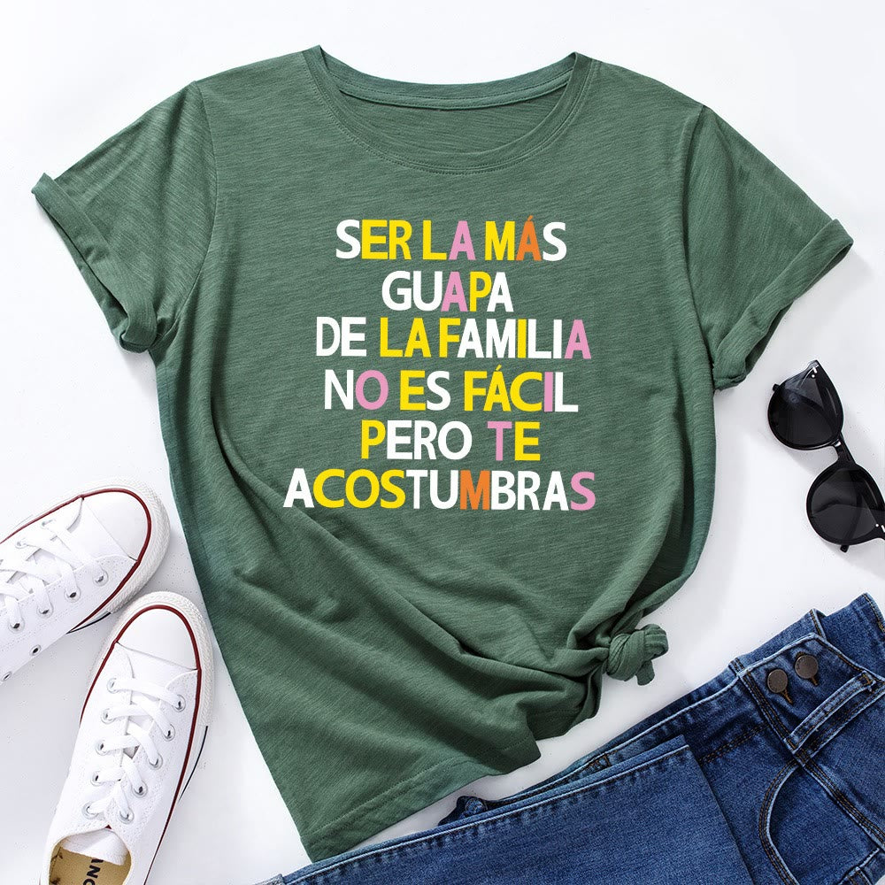 T-shirt grande taille à imprimé créatif avec lettres - Vert armée - 5XL - image 5