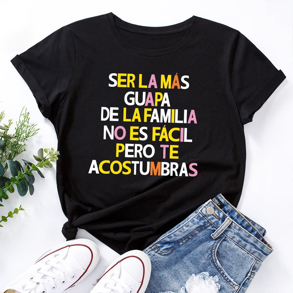 T-shirt grande taille à imprimé créatif avec lettres - Noir - 5XL - image 0