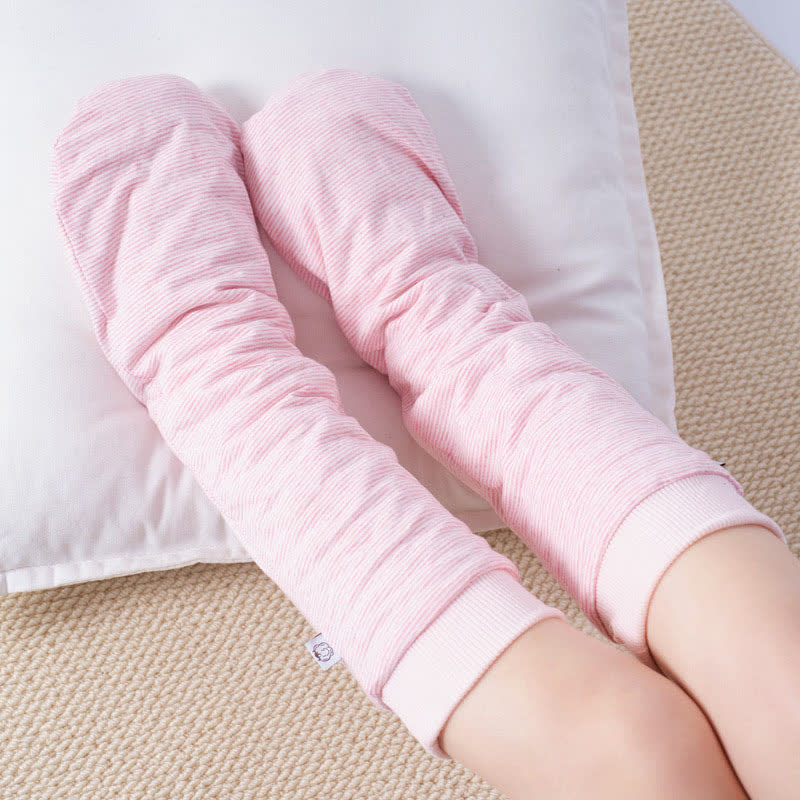 Chaussettes de nuit confortables à rayures en coton - image 1