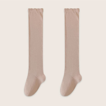 Chaussettes de nuit hautes en coton uni et confortable (2 paires) - Rouge - EU39-45(US6-11) - image 6