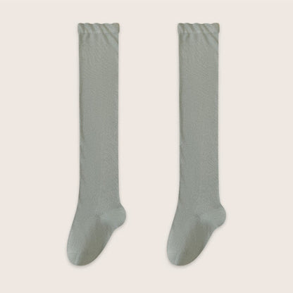 Chaussettes de nuit hautes en coton uni et confortable (2 paires) - Vert - EU39-45(US6-11) - image 7