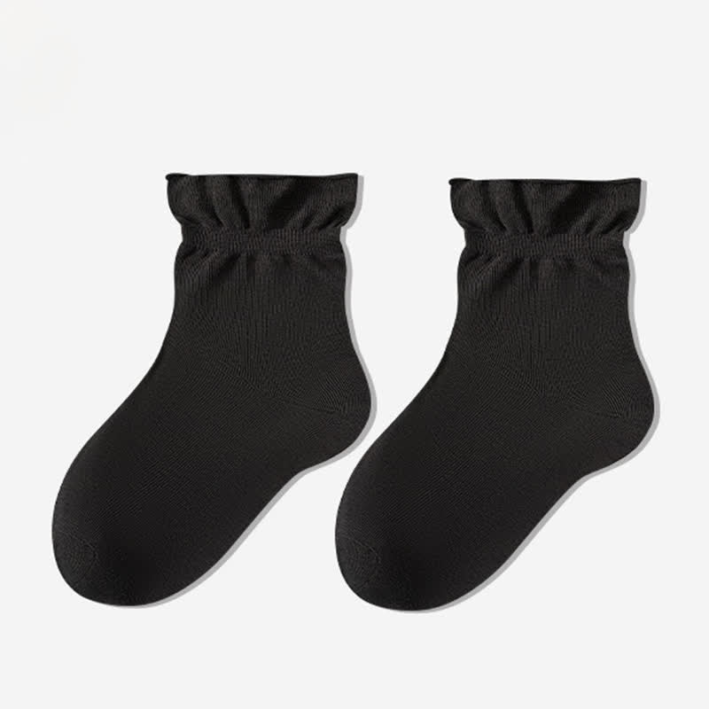 Chaussettes de nuit unies décontractées (3 paires) - Noir - UE35-39 (US2-6) - image 8