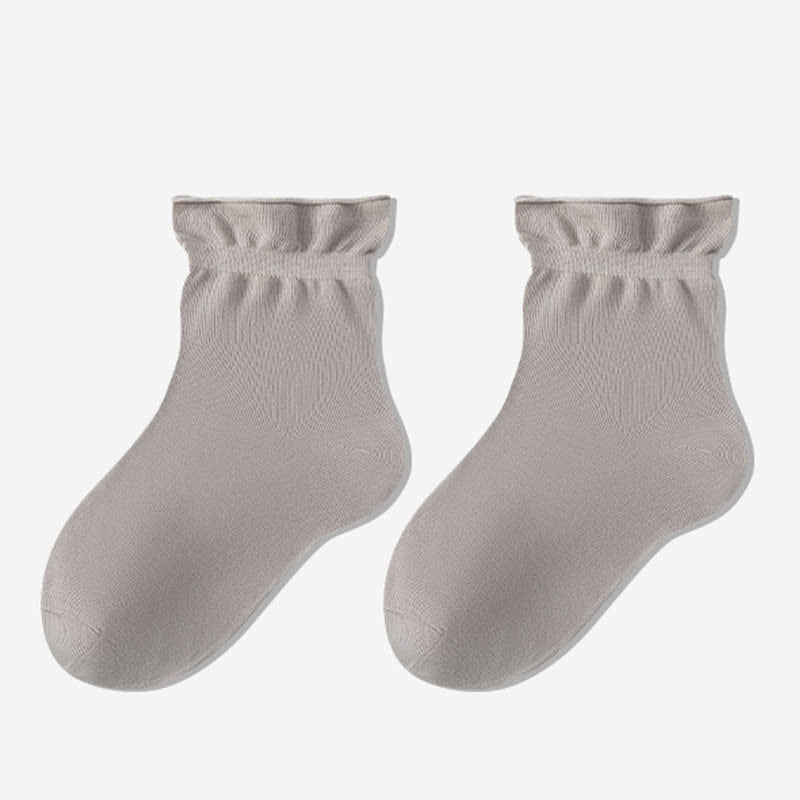 Chaussettes de nuit unies décontractées (3 paires) - Gris - UE35-39 (US2-6) - image 5