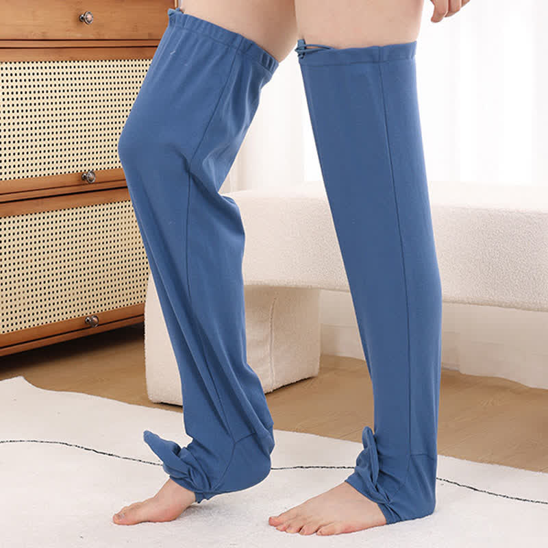 Chaussettes de nuit montantes minimalistes à côtes - image 1