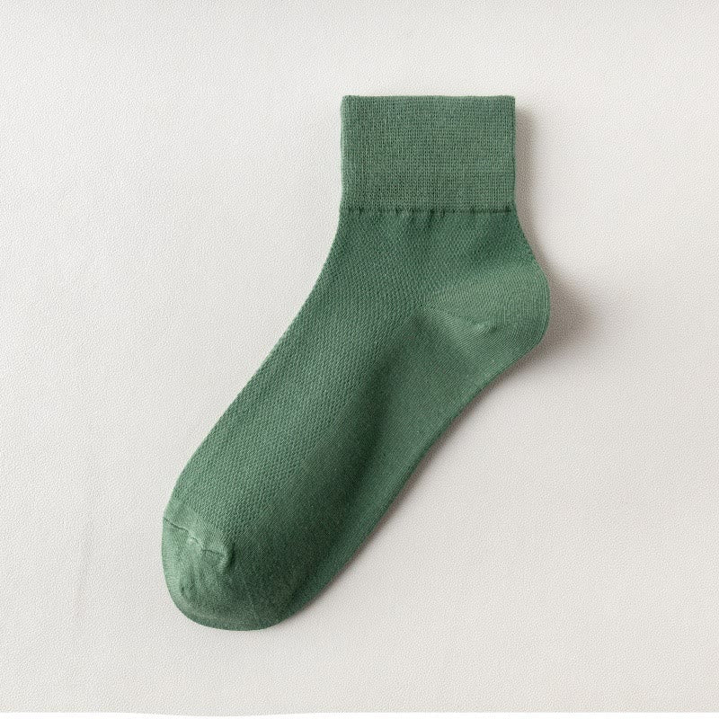 Chaussettes courtes respirantes en coton (6 paires) - Vert foncé - UE45-50 (US11-15) - image 20