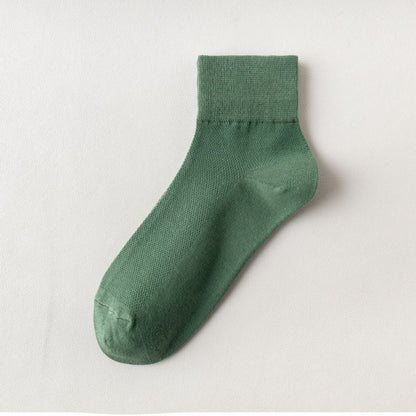 Chaussettes courtes respirantes en coton (6 paires) - Vert foncé - UE45-50 (US11-15) - image 20