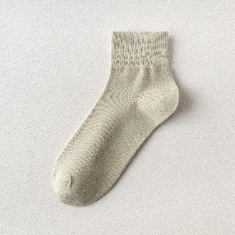Chaussettes courtes respirantes en coton (6 paires) - Vert clair - UE45-50 (US11-15) - image 22