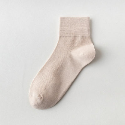 Chaussettes courtes respirantes en coton (6 paires) - Kaki - UE45-50 (US11-15) - image 19