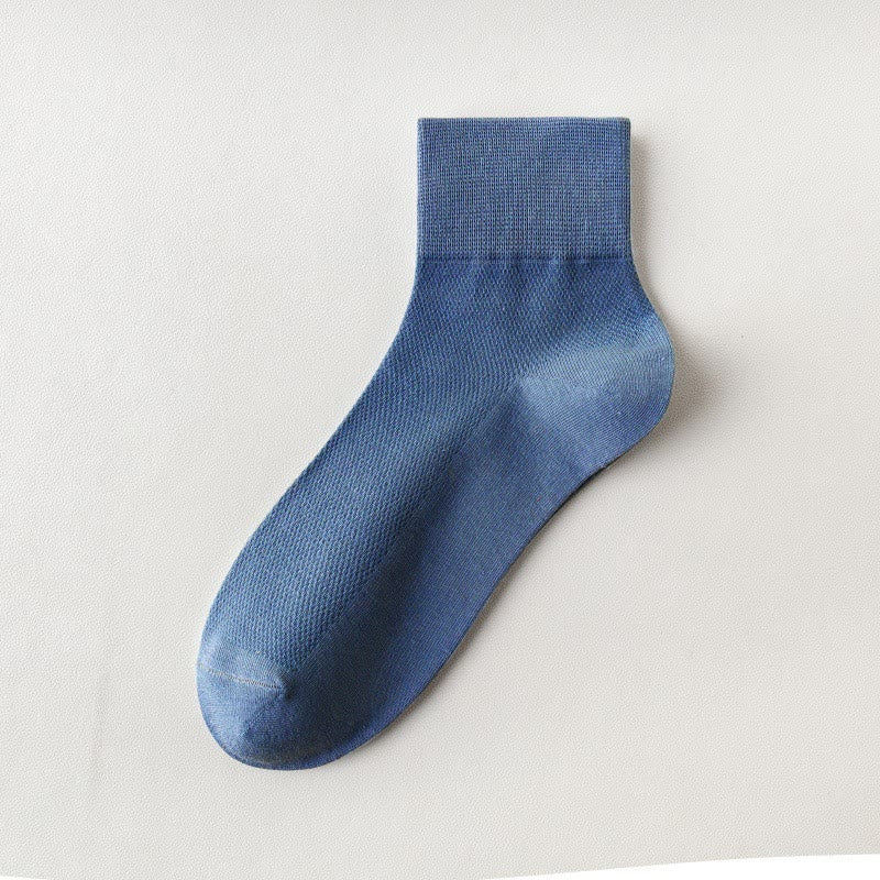 Chaussettes courtes respirantes en coton (6 paires) - Bleu royal - UE45-50 (US11-15) - image 17