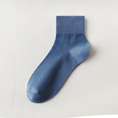 Chaussettes courtes respirantes en coton (6 paires) - Bleu royal - UE45-50 (US11-15) - image 17