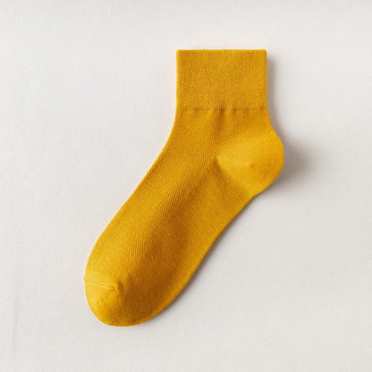 Chaussettes courtes respirantes en coton (6 paires) - Jaune - UE45-50 (US11-15) - image 16