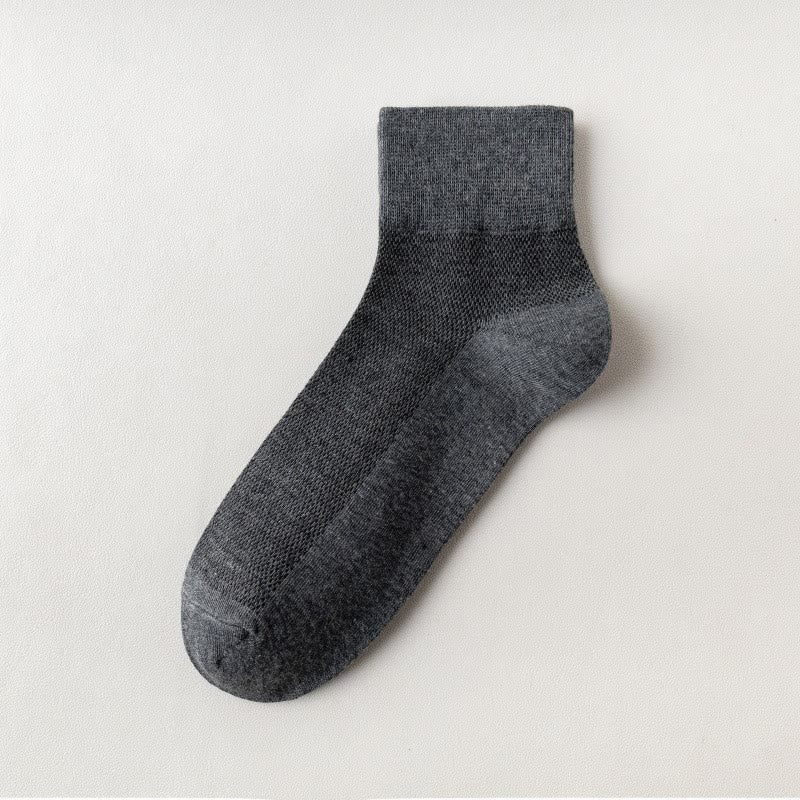 Chaussettes courtes respirantes en coton (6 paires) - Gris foncé - UE45-50 (US11-15) - image 21