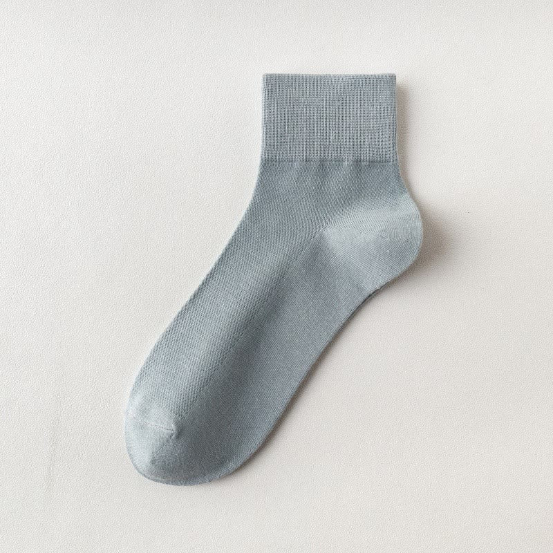 Chaussettes courtes respirantes en coton (6 paires) - Bleu clair - UE45-50 (US11-15) - image 24