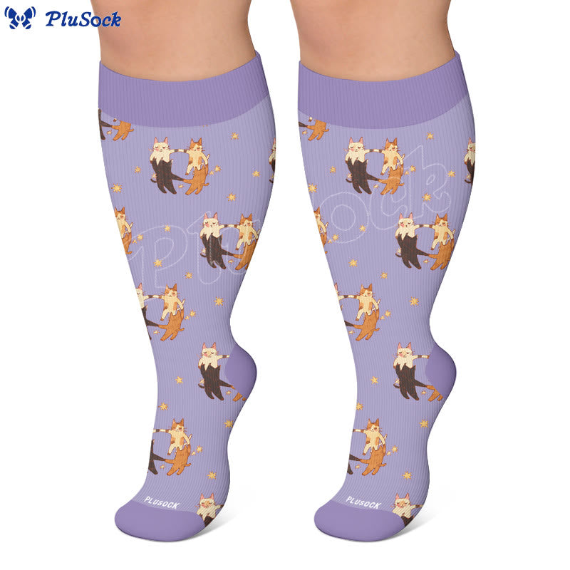 Chaussettes de compression grandes tailles Poisson Chat Singe - image 5