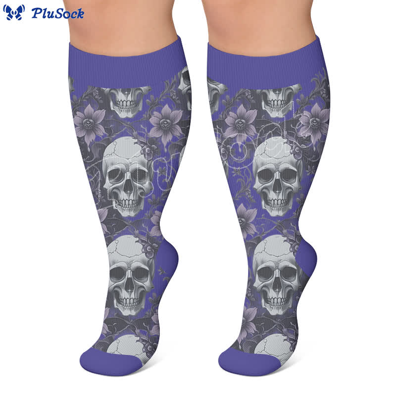 Chaussettes de compression Skull Vine grandes tailles - image 7