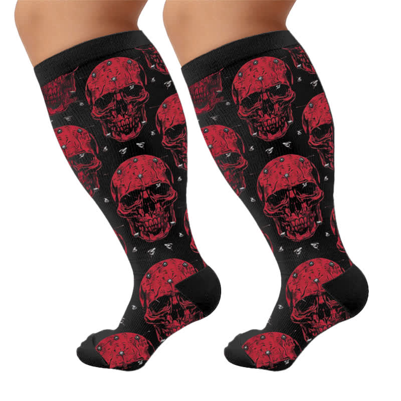 Chaussettes de compression Skull Vine grandes tailles - image 9