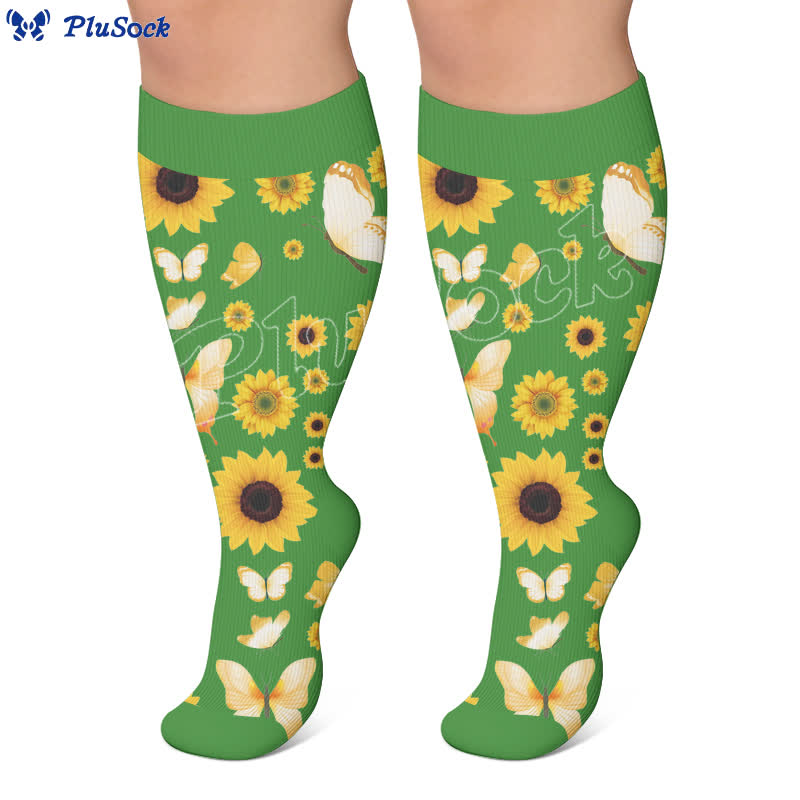 Chaussettes de compression Butterfly Bloom grandes tailles - image 6
