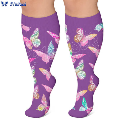 Chaussettes de compression Butterfly Bloom grandes tailles - image 7