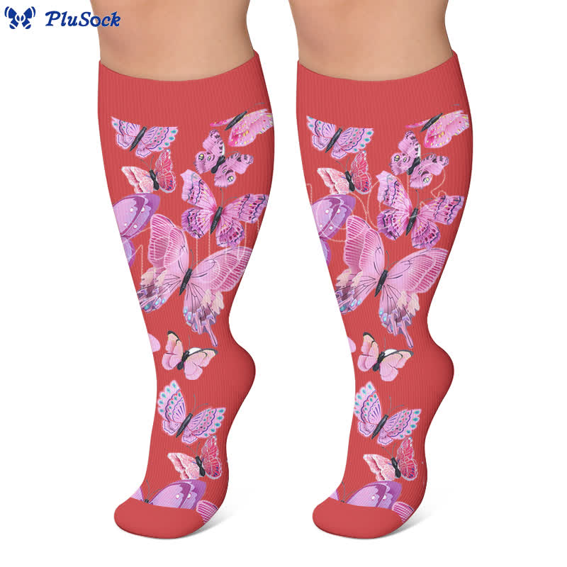 Chaussettes de compression Butterfly Bloom grandes tailles - image 5