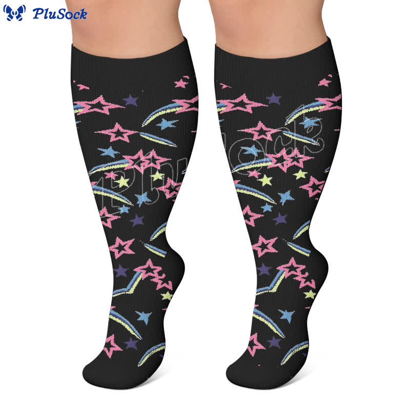 Chaussettes de compression Starry Mix grandes tailles - image 5