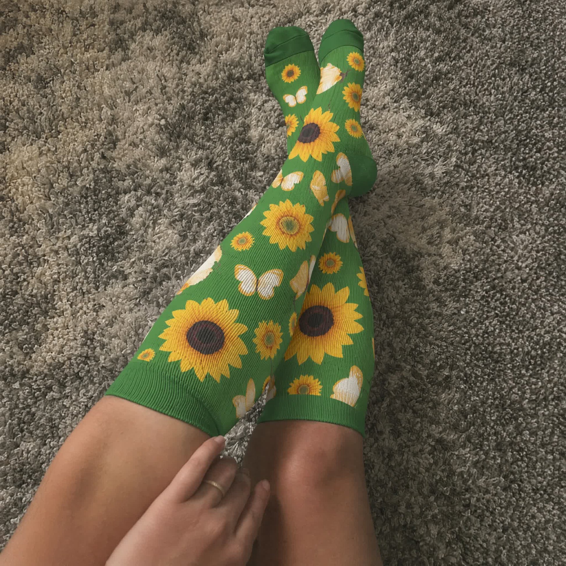 Chaussettes de compression Butterfly Bloom grandes tailles - image 2