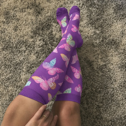 Chaussettes de compression Butterfly Bloom grandes tailles - image 3