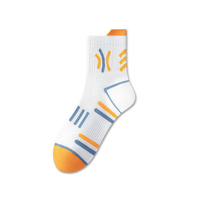 Chaussettes de sport en coton (5 paires) - Orange - EU38-44(US5-10) - image 2