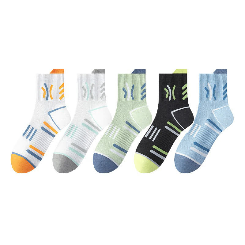 Chaussettes de sport en coton (5 paires) - Multicolore - EU38-44(US5-10) - image 7