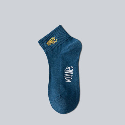 Chaussettes en coton respirant (8 paires) - Bleu marine - EU38-45 (US5-11) - image 4