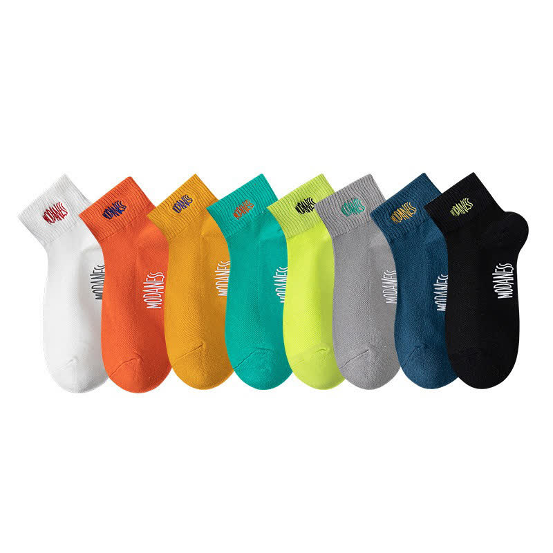 Chaussettes en coton respirant (8 paires) - Multicolore - EU38-45 (US5-11) - image 10