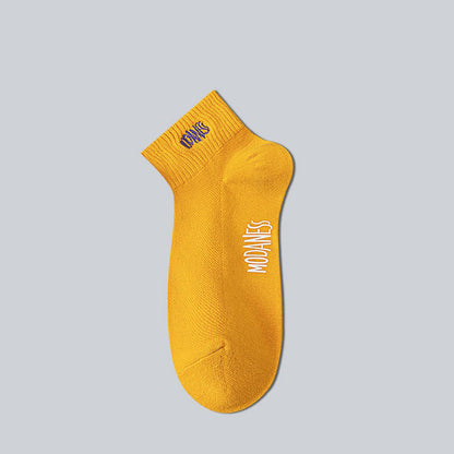 Chaussettes en coton respirant (8 paires) - Jaune - EU38-45 (US5-11) - image 7