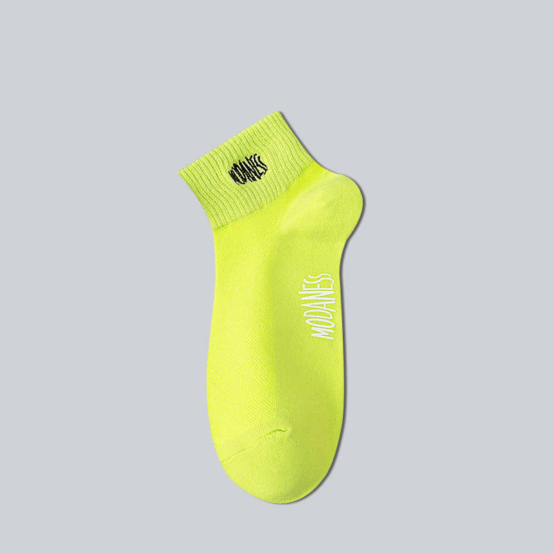 Chaussettes en coton respirant (8 paires) - Vert clair - EU38-45 (US5-11) - image 6