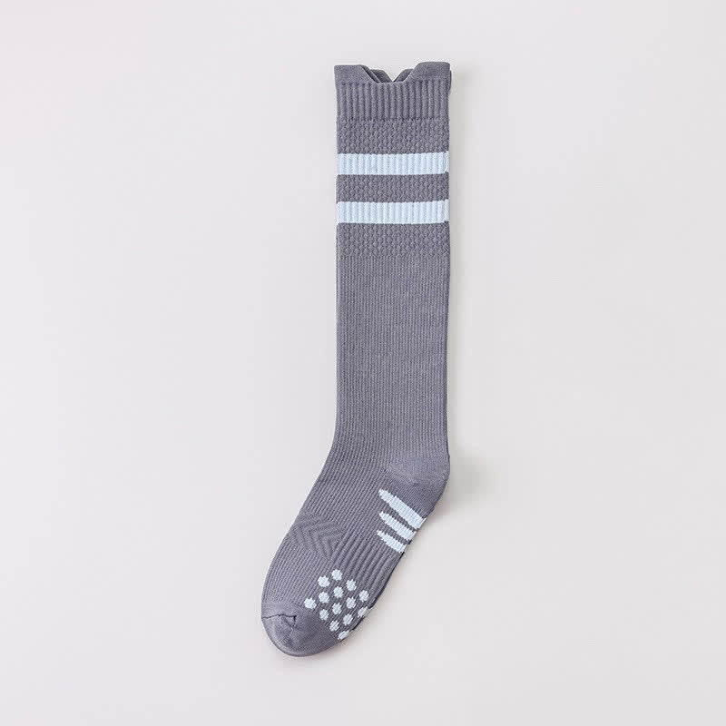 Chaussettes de compression géométriques à blocs de couleur (3 paires) - Gris foncé - EU36-40(US3-7) - image 5