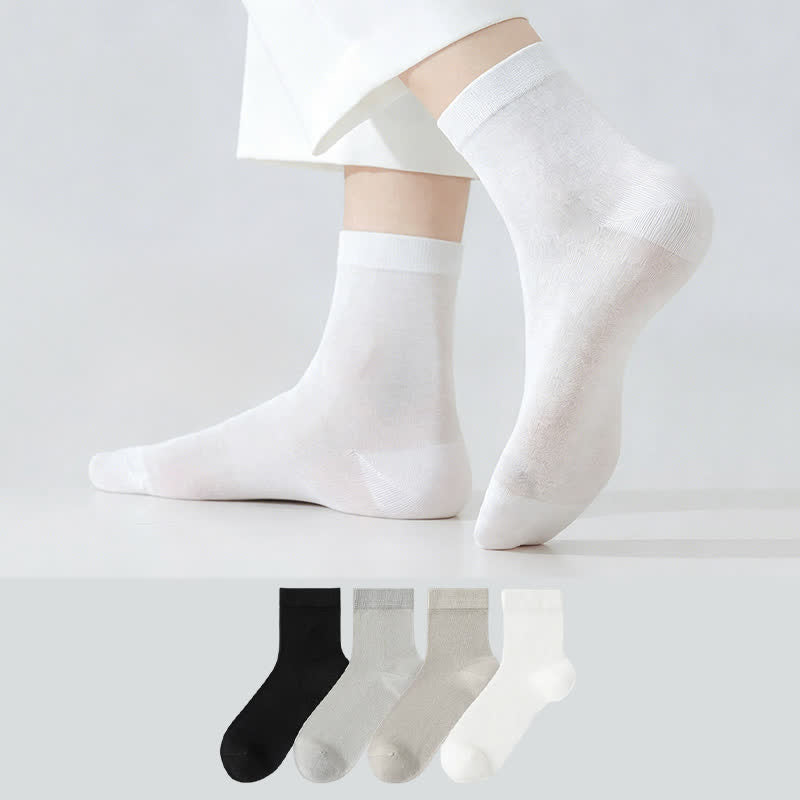 Chaussettes basses décontractées en soie douce (4 paires) - image 0