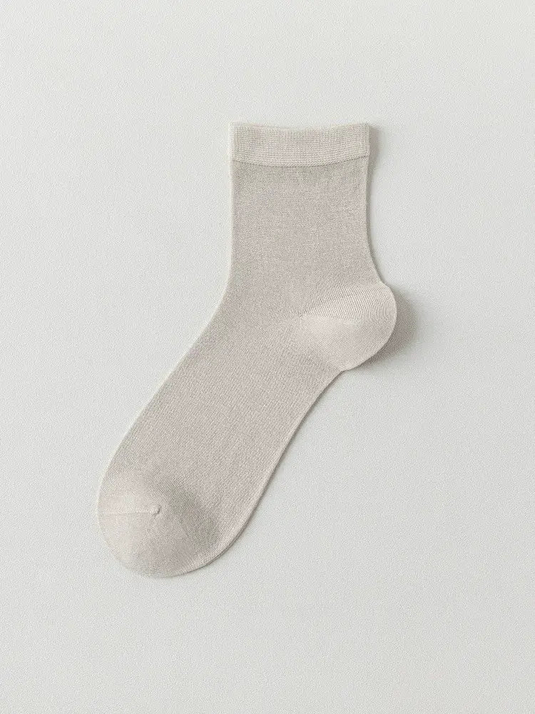 Chaussettes basses décontractées en soie douce (4 paires) - Kaki - EU38-45 (US5-11) - image 3