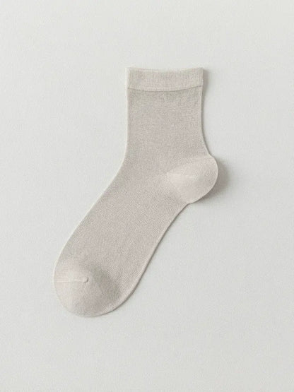 Chaussettes basses décontractées en soie douce (4 paires) - Kaki - EU38-45 (US5-11) - image 3