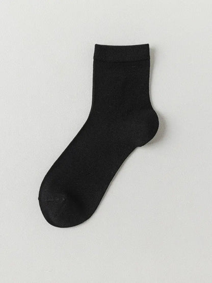 Chaussettes basses décontractées en soie douce (4 paires) - Noir - EU38-45 (US5-11) - image 2