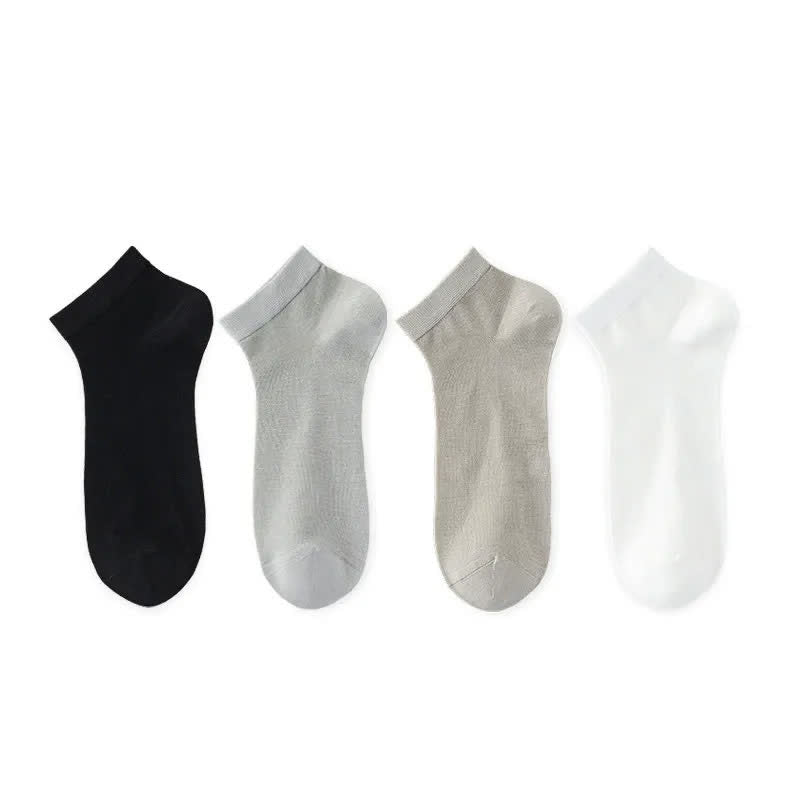 Chaussettes de cheville respirantes en soie (4 paires) - Multicolore - EU38-45 (US5-11) - image 4