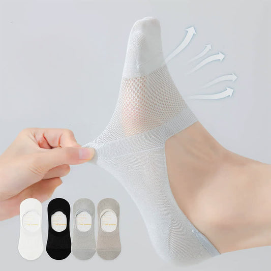 Chaussettes invisibles en soie (4 paires) - image 0