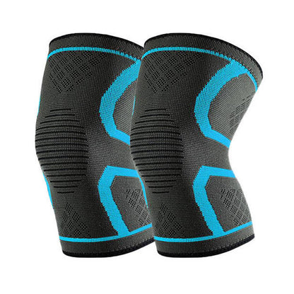 Genouillères tricotées à double soutien - Bleu - 3XL - image 6